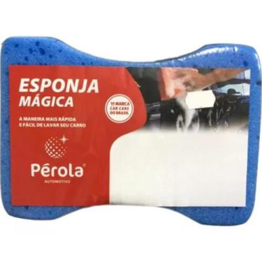 Imagem de Esponja Mágica Limpeza Lavagem Automotiva Não Risca Pérola - PEROLA