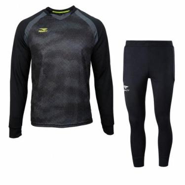Imagem de Camisa + Calça De Goleiro Penalty Delta Adulto, Preto, M