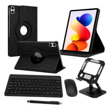 Imagem de Kit P/ Redmi Pad 2 Pro 12.1 Capa + Teclado Bluetooth Mouse Sem Fio + S