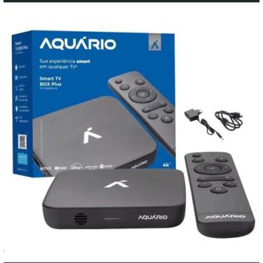 Imagem de Smart TV Box Aquário STV3000 Plus Sistema Android TV 4K 16GB Cor Preto