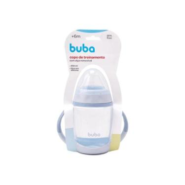Imagem de Copo de Transição Buba 250ml Bebê 6 Meses Livre de BPA, Azul