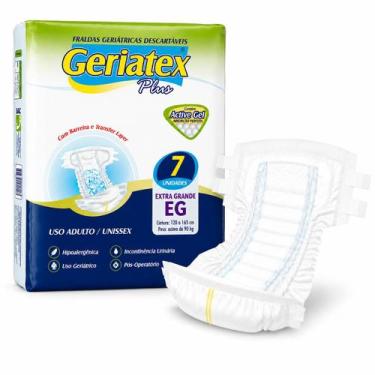 Imagem de Fralda geriátrica geriatex plus t-eg - 12 pct c/ 7 unid.