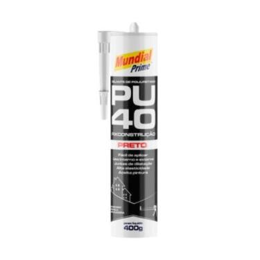 Imagem de Selante Pu 40 Preto 400g - Mundial Prime Para Vedação Em Juntas E Fach