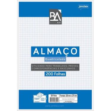 Imagem de Papel Almaço Branco Quadriculado 5x5 Univ Pacote com 200 Folhas Basic 