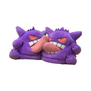 Imagem de Pantufas Gengar Quentes De Inverno Com Sola Macia, Design Engraçado De
