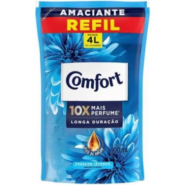 Imagem de Amaciante Concentrado Comfort Frescor Intenso Refil 900 Ml  Kit 2un