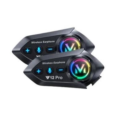 Imagem de Kit De Intercomunicação Para Capacete De Motocicleta Y12 pro 500M Cham