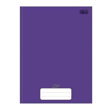 Imagem de Caderno brochurão capa dura universitário 1x1 48 folhas D Mais Roxo - 