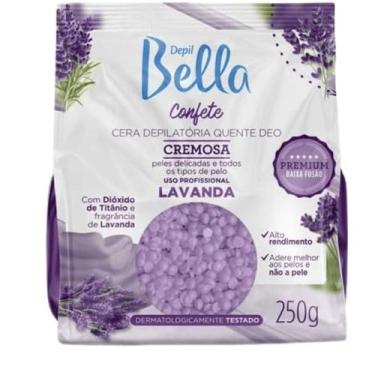 Imagem de Cera Depilatória Quente Confete Lavanda Depil Bella 250g