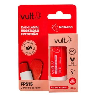 Imagem de Vult Cosméticos Protetor Labial Morango 3,5g Hidratação Dos Lábios