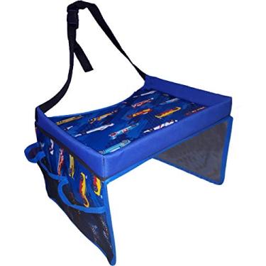 Imagem de Mesinha Infantil Portátil para carro carrinho e cadeirinha de bebe Montessoriano (AZUL)
