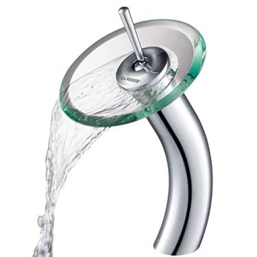Imagem de Torneira Vidro com Misturador Monocomando Cascata Alta 843- Lorben