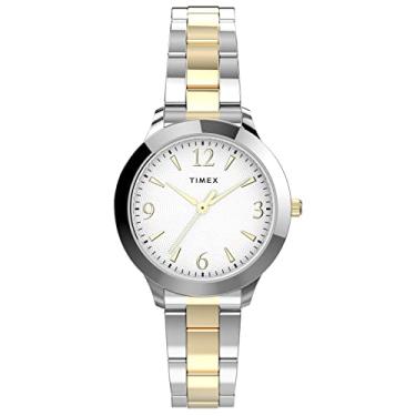 Imagem de Timex Showcase Feminino - Vestido Premium 32 mm Quartzo Relógio com Pulseira de Aço Ino...