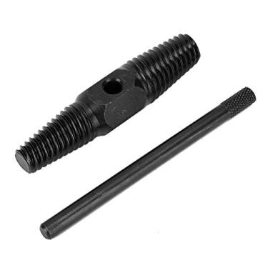 Imagem de Qiilu Extrator de parafuso quebrado com haste de alimentação adicional, extrator de parafuso quebrado de tubo de aço de alto carbono cabeça dupla G1/2" + G3/4" ferramenta de reparo de carro