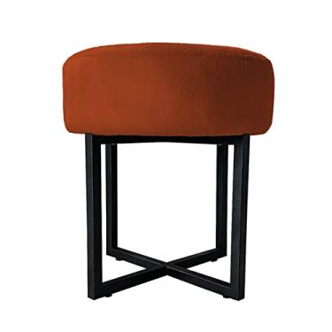 Imagem de Puff Decorativo Madrid Luxo Preto Assento Suede Telha - Folk Móveis