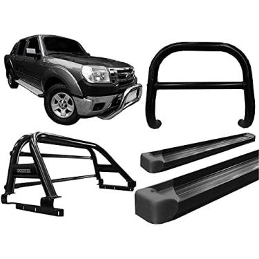 Imagem de Kit quebra mato+Estribo Plat +Santo Ant Ranger 97 a 12 PRETO