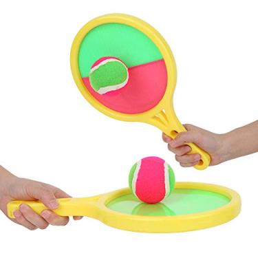 Imagem de Conjunto de raquete com bastão raquete de alvo infantil 2 em 1 conjunto de bolas de sucção alça pai? Brinquedo de captura infantil