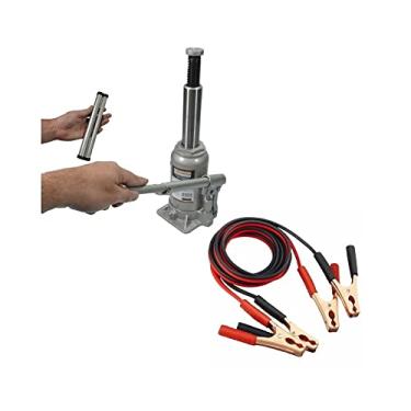 Imagem de Kit Macaco Hidráulico Garrafa 10t Cabo Bateria 500a Starfer