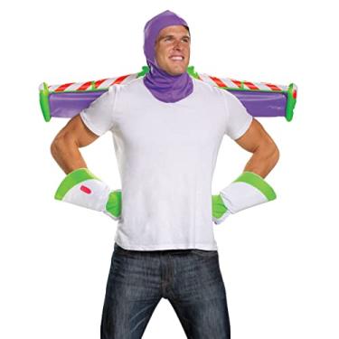 Imagem de Disguise – Kit de fantasia masculina Disney Pixar Toy Story e Beyond Buzz Lightyear, Branco/Roxo/Verde/Vermelho, Tamanho Único