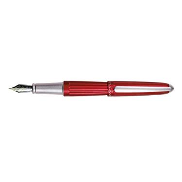 Imagem de Caneta Tinteiro Diplomat Aero Vermelha Pena Média Ouro 14k