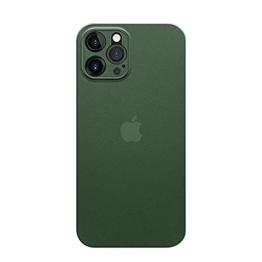 Imagem de Estojo macio transparente fosco fino ultrafino para iphone 13 12 mini 11 pro max x xs xr 7 8 plus se2 capa traseira pp dura transparente, verde drak, para ipone se 2020