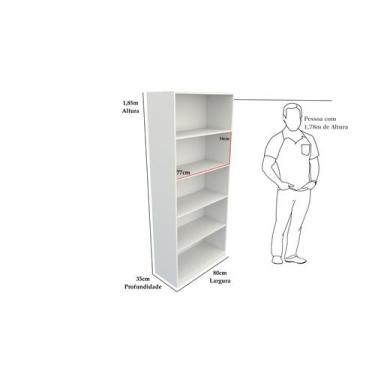 Imagem de Armário Prateleira Multiuso M9 100% Mdf ( Vitrine Closet) - Vetorial M