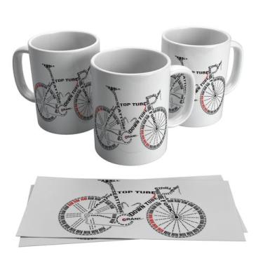 Imagem de Caneca Bicicleta Marcas Ciclista Ciclismo 325ml - Live