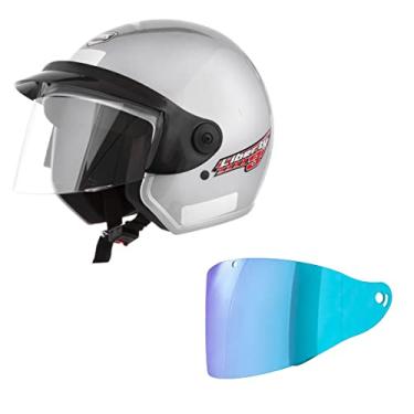 Imagem de CAPACETE ABERTO PRO TORK LIBERTY 3 SOLID PRATA TAM. 58 VIS. CAMALEÃO