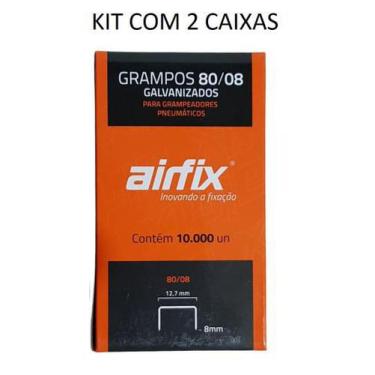 Imagem de Kit Com 2 Caixas Grampo 80/08 Airfix - Caixa Com 10.000 Cada