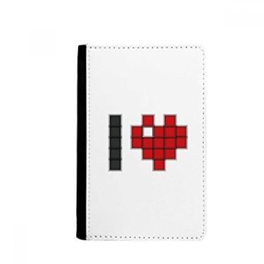 Imagem de Carteira I Love Valentine Pixel Passport Holder Notecase Burse para cartões, Multicolor