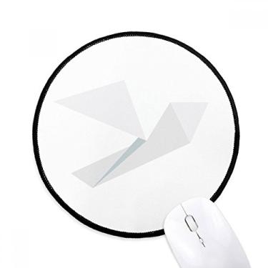 Imagem de DIYthinker Origami abstrato branco pombo padrão mouse pad desktop escritório tapete redondo para computador