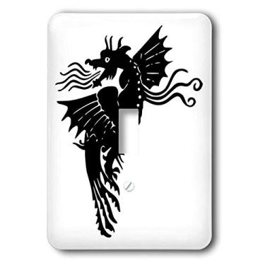 Imagem de 3dRose lsp_43727_1 Interruptor de dragão respirável preto de fogo