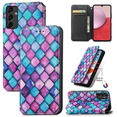 Imagem de Capas de telefone impressas bonitas da moda Samsung Galaxy A14 A 14 5G capa de couro slots magnéticos para cartão carteira clipe de telefone Samsung A14 5G capas (1, Samsung A14 5G)