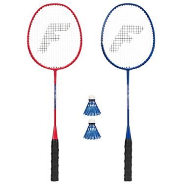 Imagem de Franklin Sports Conjunto de reposição de badminton para 2 jogadores – 2 raquetes de badminton e 2 petecas – jogo de quintal para adultos e crianças – vermelho, azul, estrelas, tamanho único