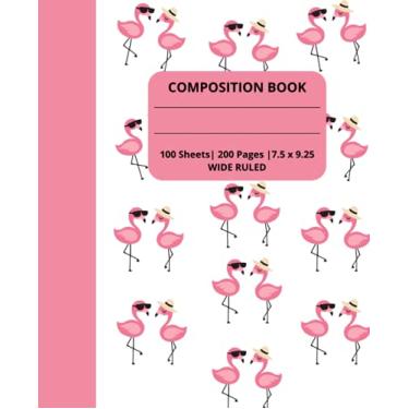 Imagem de Flamingo Composition Notebook: Flamingo Composition Notebook for Teens | 100 sheets | 7.5×9.25 | Wide Ruled Pages