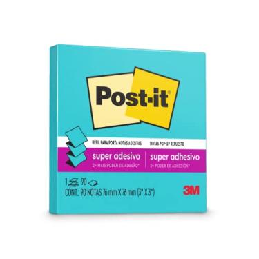 Imagem de Post-it, 3M, Refil Pop Up, Céu Azul, 90 Folhas, 76mm x 76mm