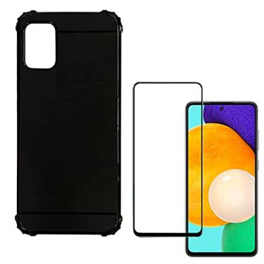Imagem de Capinha Preta Reforçada Galaxy A72, A72 5G + Película 3D Vidro Temperado Full Protect [FIT IT]