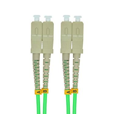 Imagem de Cabo de fibra óptica Om5 da Jeirdus de 15 metros SC para SC Duplex 40/100 GB OM5, 50/125, multimodo 15M SC-SC