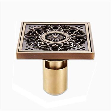 Imagem de Piso ralo para chuveiro quadrado com filtro removível invisível espesso anti-odor tampa padrão cobre casa hotel acessórios de banheiro