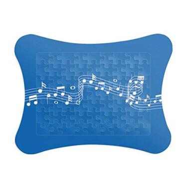 Imagem de Moldura de quebra-cabeça Blue Jumpg Music 5-le Staff Jogo de cartas Casa