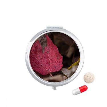 Imagem de Simpol Caixa de Armazenamento de Remédio com Folhas de Bordo Vermelho