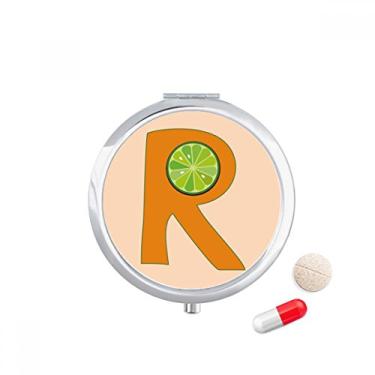 Imagem de Porta-comprimidos de frutas laranja com alfabeto R