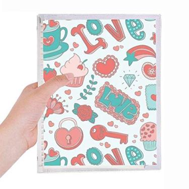 Imagem de Diário de folhas soltas para dia dos namorados, amor, coração de morango, diário recarregável, papelaria