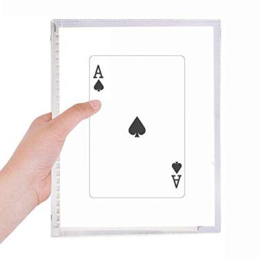 Imagem de Caderno de cartas de baralho Spade A Padrão Folhas Soltas Diário Recarregável
