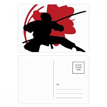 Imagem de Conjunto de cartão postal da Ásia Samurai Sakura do Japão, cartão de agradecimento por correio de aniversário
