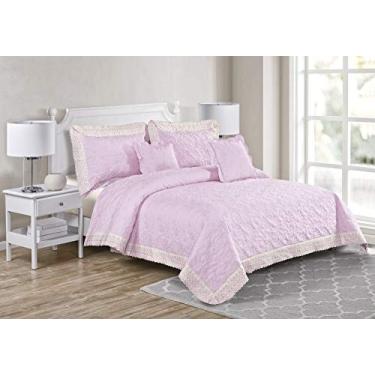 Imagem de Kit Cobre Leito Royale Padrão Batterfly Rose 05 Peças