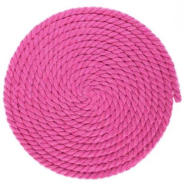 Imagem de Corda de artesanato de macramê de algodão torcido de 1/4 polegada de espessura – Grande variedade de opções de cor e padrão – Comprimentos de 10, 25, 50 e 100 pés, 50 Feet, Rose Red