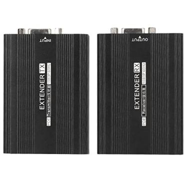 Imagem de Mini VGA Extender, Mini VGA Transmitter Receiver AV Synchronization Long Range 492.1ft para Home Theater para OS X para Linux (plugue da ue)