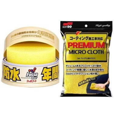 Imagem de Cera Soft 99 Fusso Coat Light Proteção 12 Meses + Toalha de Microfibra Premium