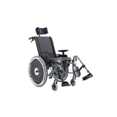 Imagem de Cadeira De Rodas Avd Alumínio Reclinável 50 Cm Prata - Ortobras